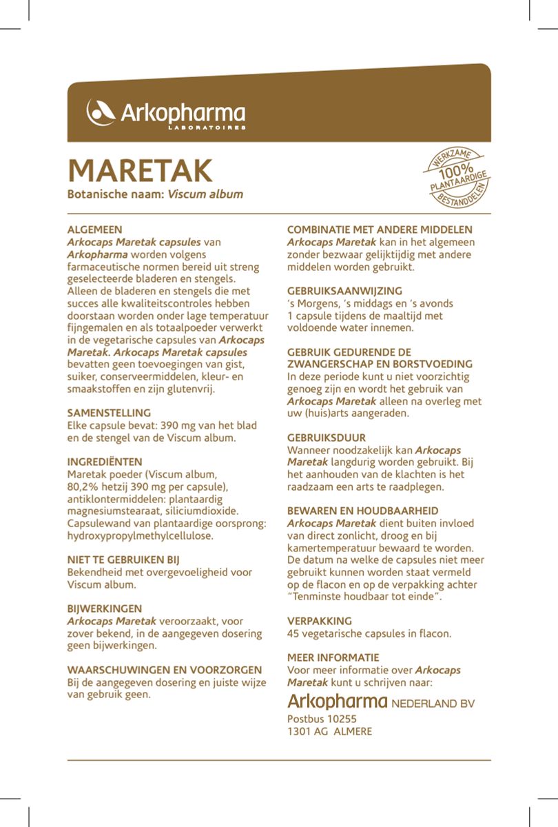 Maretak Capsules afbeelding van document #1, instructions