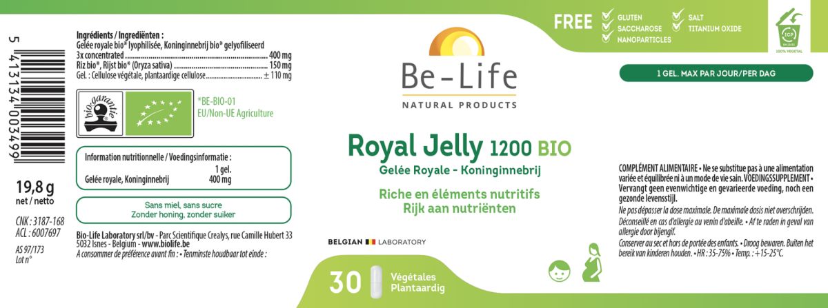 Royal Jelly 1200 Capsules afbeelding van document #1, label