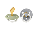 BIBS Glow Fopspeen 0-6 Maanden Anatomic Sage/Cloud 2ST