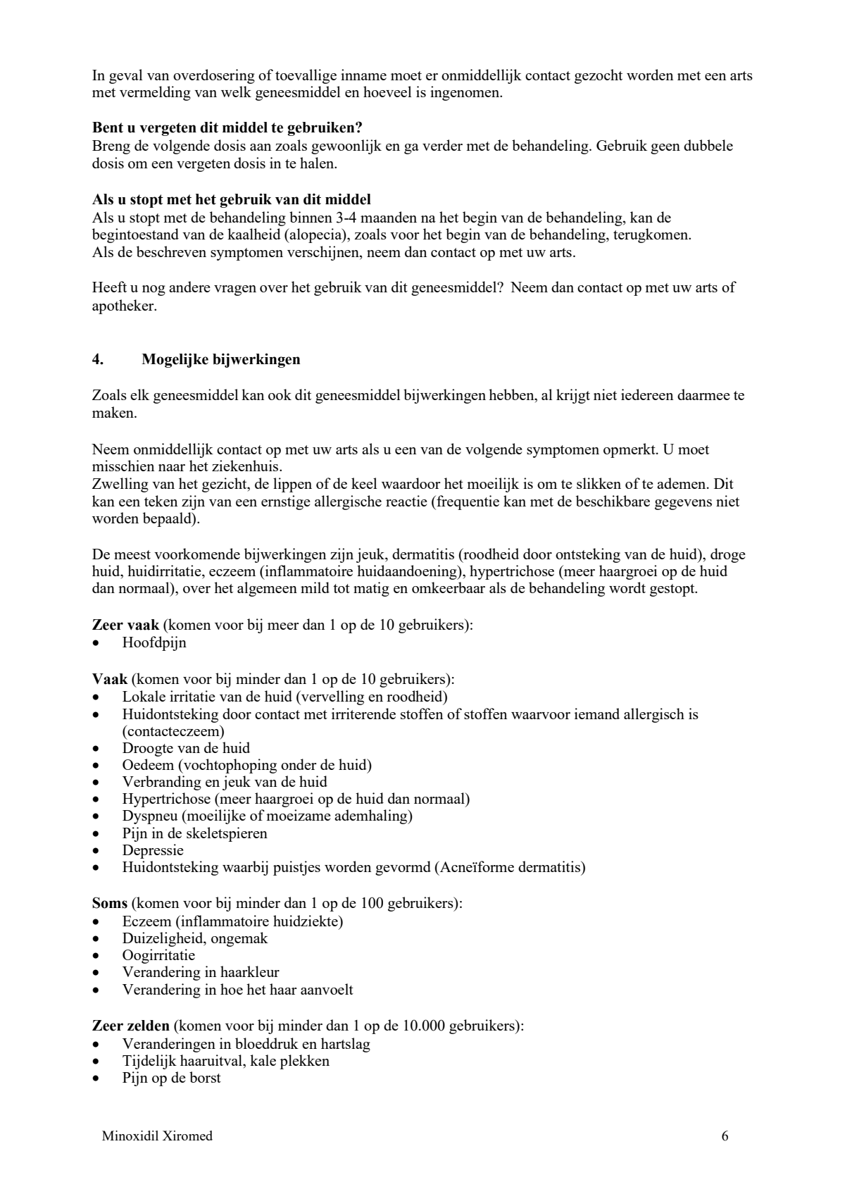 Minoxidil 20mg/ml Oplossing voor Cutaan Gebruik afbeelding van document #6, leaflet