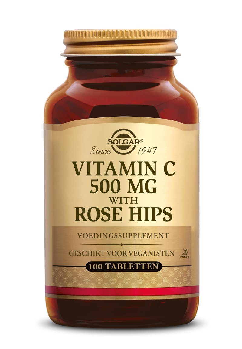 Solgar Vitamine C with Rose Hips (Rozenbottel) 500 mg Tabletten 100TB