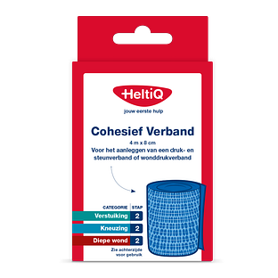 HeltiQ Cohesief Verband 4mx8cm 1ST