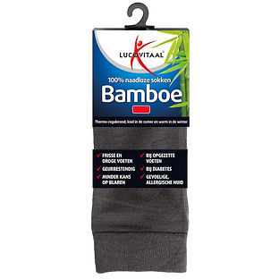 Lucovitaal Bamboe Sokken Antraciet 43-46 1PR