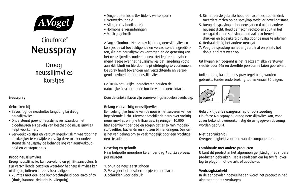 Neusspray Droog Neusslijmvlies afbeelding van document #1, instructions