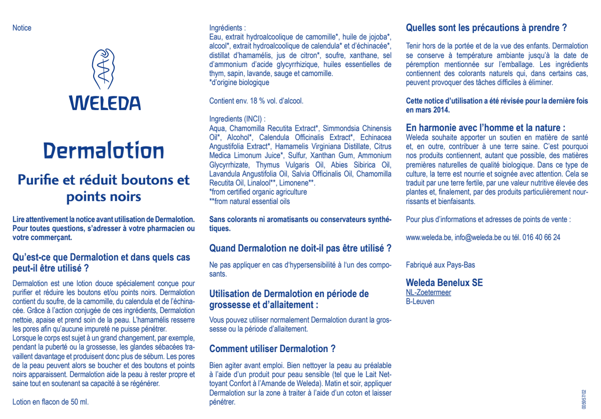 Dermalotion afbeelding van document #2, instructions