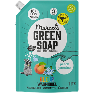 Marcels Green Soap Perzik Jasmijn Kleur Wasmiddel Navulling 1LT