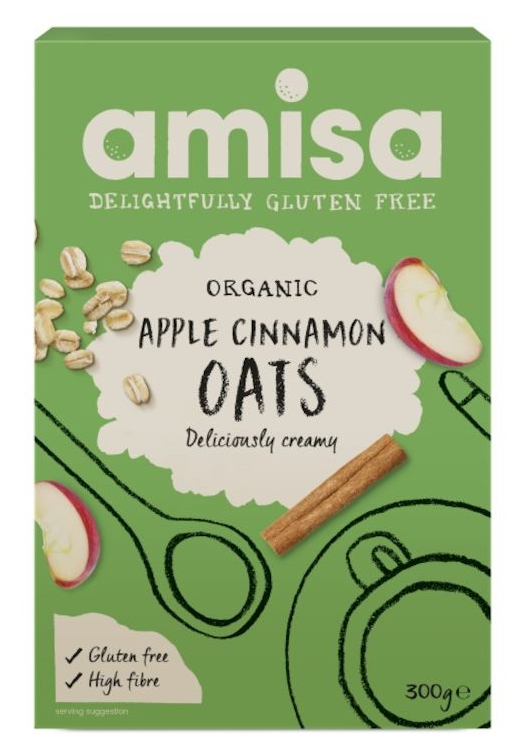 Amisa Pure Porridge Oats Apple & Cinnamon Spice afbeelding