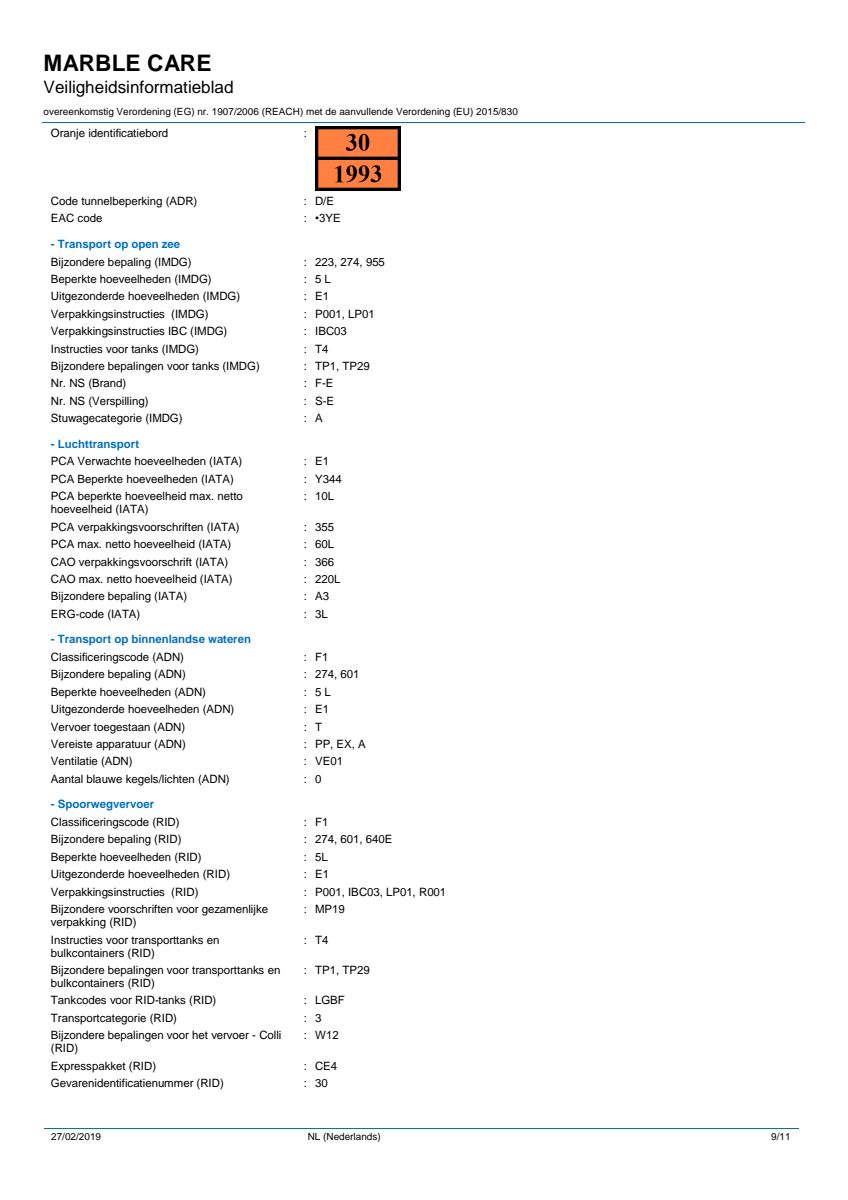 Marble Care Marmer Reiniger afbeelding van document #9, info_folder