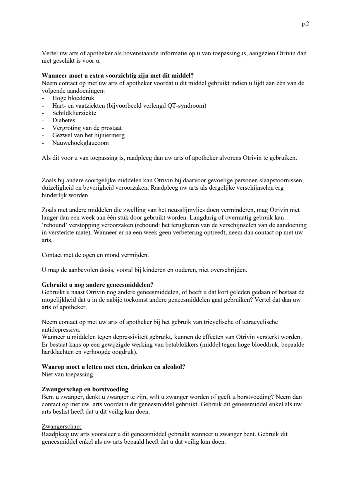 Xylometazoline HCI 1 mg/ml Neusspray bij een verstopte neus afbeelding van document #2, leaflet