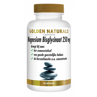 Golden Naturals Magnesium Bisglynaat 250mg Capsules 60VCP