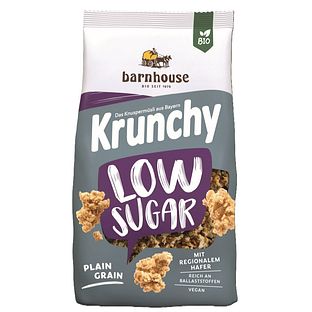 Barnhouse Krunchy Low Sugar Plain Grain Biologische Muesli 375GR Barnhouse Krunchy Low Sugar Plain Grain Biologische Muesli 375GR