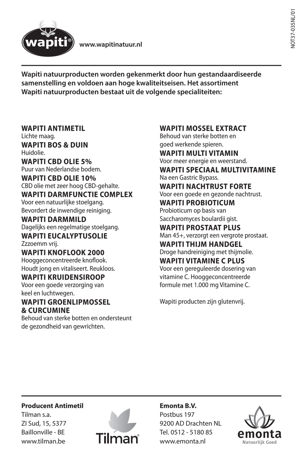 Antimetil Gember Tabletten afbeelding van document #2, instructions