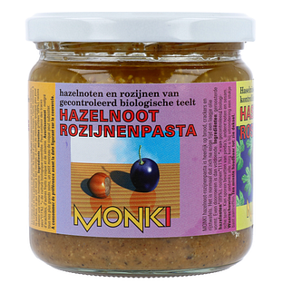 Monki Hazelnoot Rozijnenpasta 330GR