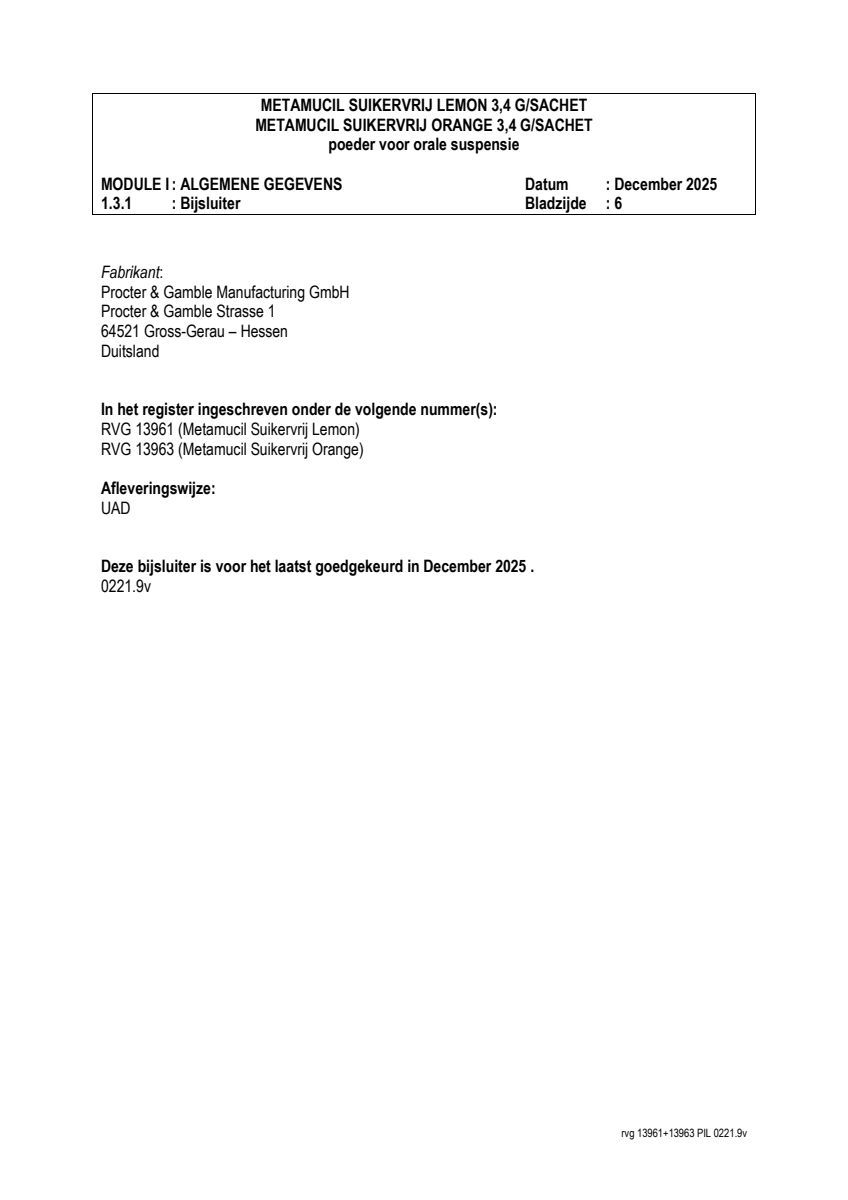 Orange Sachets afbeelding van document #6, leaflet