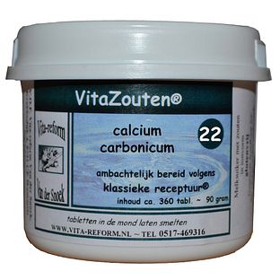Vita Reform Van der Snoek Vitazouten Nr. 22 Calcium Carbonicum 360TB