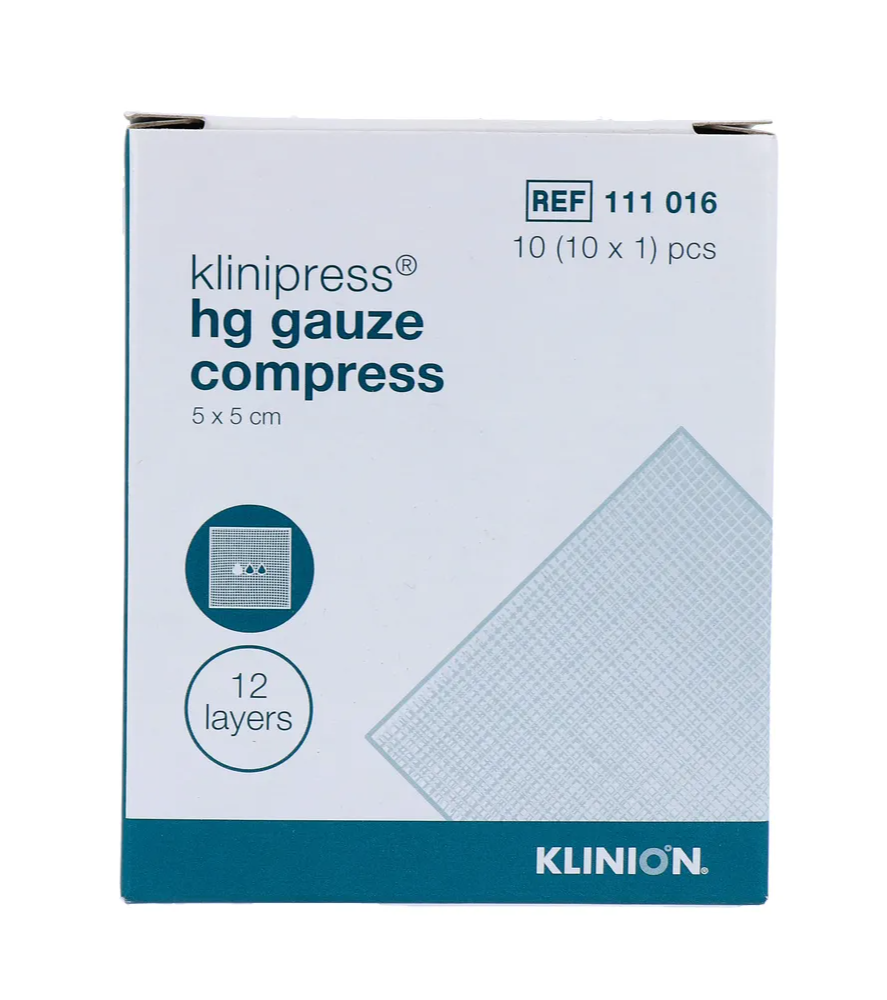 Klinion HG Gaaskompressen 5x5cm afbeelding