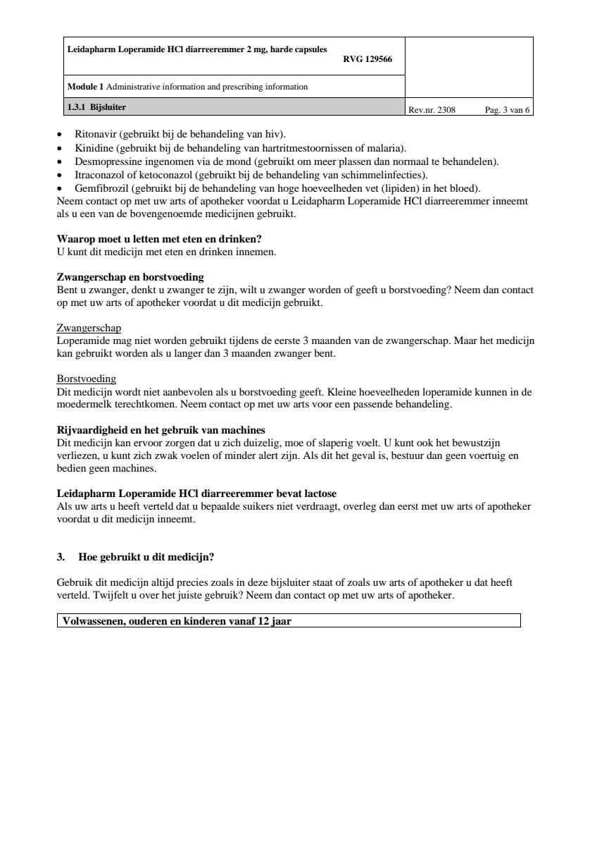 Diarreeremmers 2mg Loperamide afbeelding van document #3, leaflet