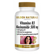 Golden Naturals Vitamine B3 Niacinamide 500 mg Capsules 120VCP