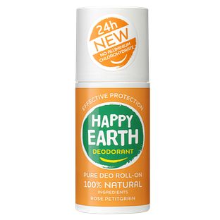 Happy Earth 100% Natural Deo Roll-On Rose Petitgrain 75ML