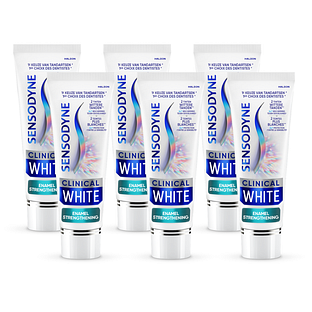 Sensodyne Clinical White Enamel Strengthening Tandpasta Multiverpakking 6x75ML