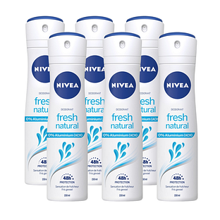 Nivea Fresh Natural Deodorant Spray Voordeelverpakking 6x150ML