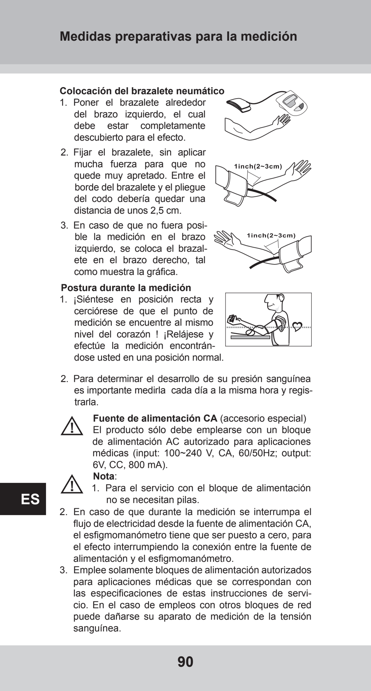 Bovenarm Bloeddrukmeter Desktop afbeelding van document #90, instructions