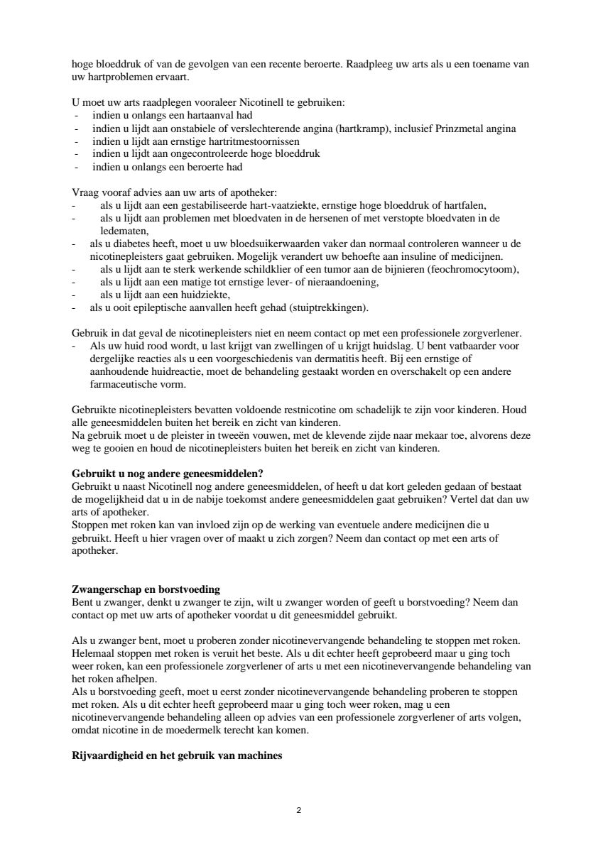 Pleisters 21 mg - voor stoppen met roken afbeelding van document #2, leaflet
