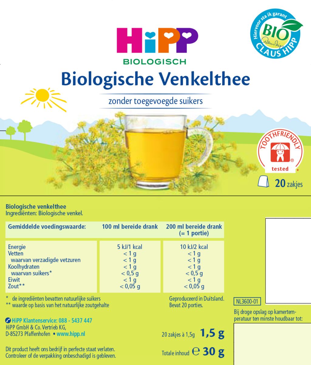 4M+ Biologische Venkelthee afbeelding van document #1, label