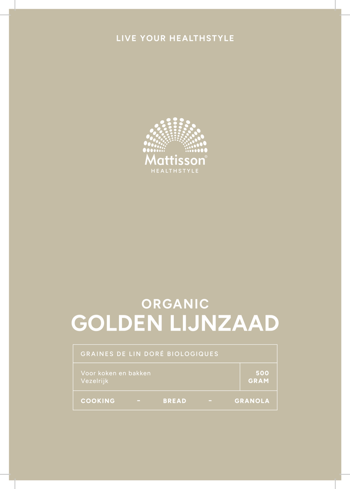 Biologische Golden Lijnzaad afbeelding van document #1, label