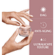 Eucerin Hyaluron-Filler + Elasticity Dagcrème Rose SPF30 50ML Eucerin Hyaluron-Filler + Elasticity Dagcrème Rose SPF 30 hand model met product