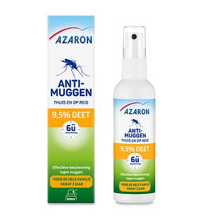 Azaron Anti-Muggenspray Thuis en op Reis 9.5% DEET 100ML