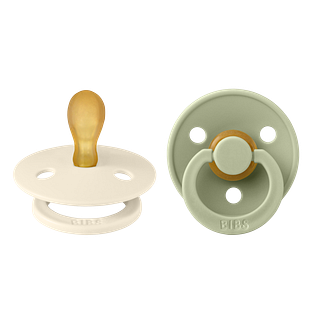 BIBS Fopspeen 0-6 Maanden Symmetrical Ivory/Sage 2ST