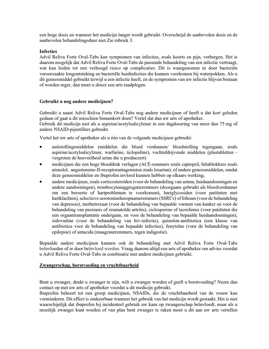 Reliva Forte Oval Tabs 400 mg - voor pijn en koorts afbeelding van document #3, leaflet