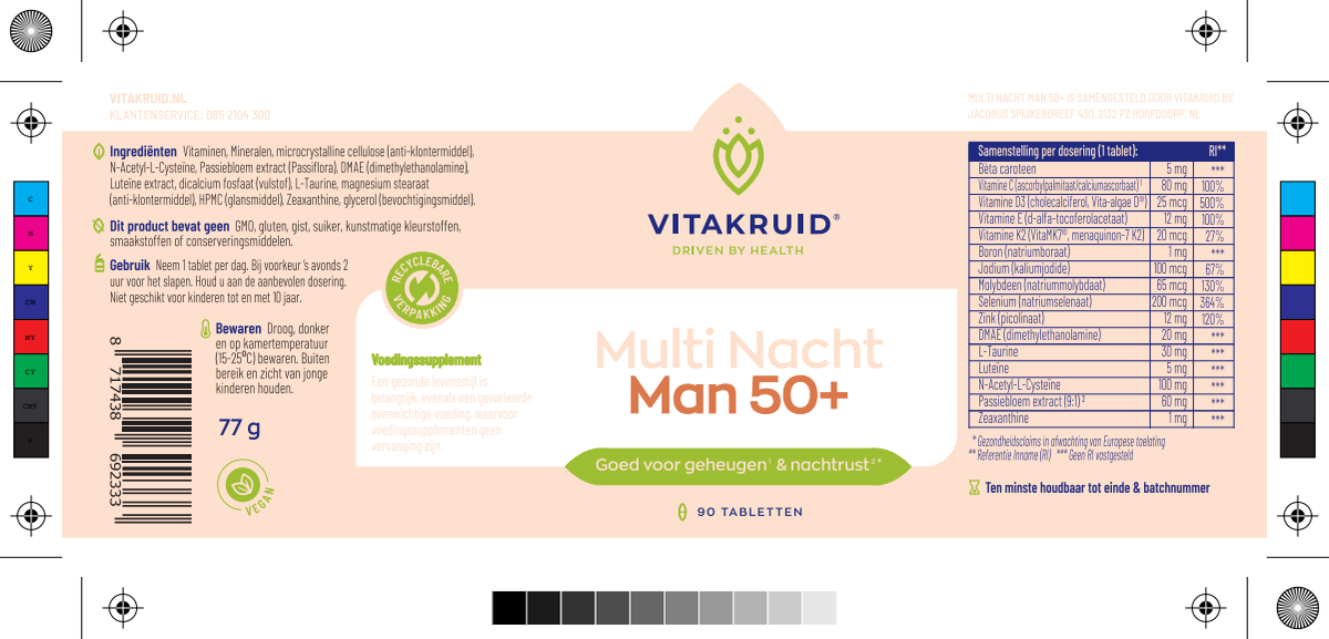 Multi Nacht Man 50+ 100% Vegan afbeelding van document #1, label