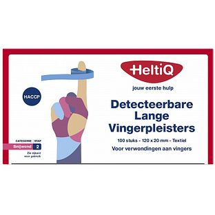 HeltiQ Detecteerbare Lange Vingerpleisters 120x20mm 100ST