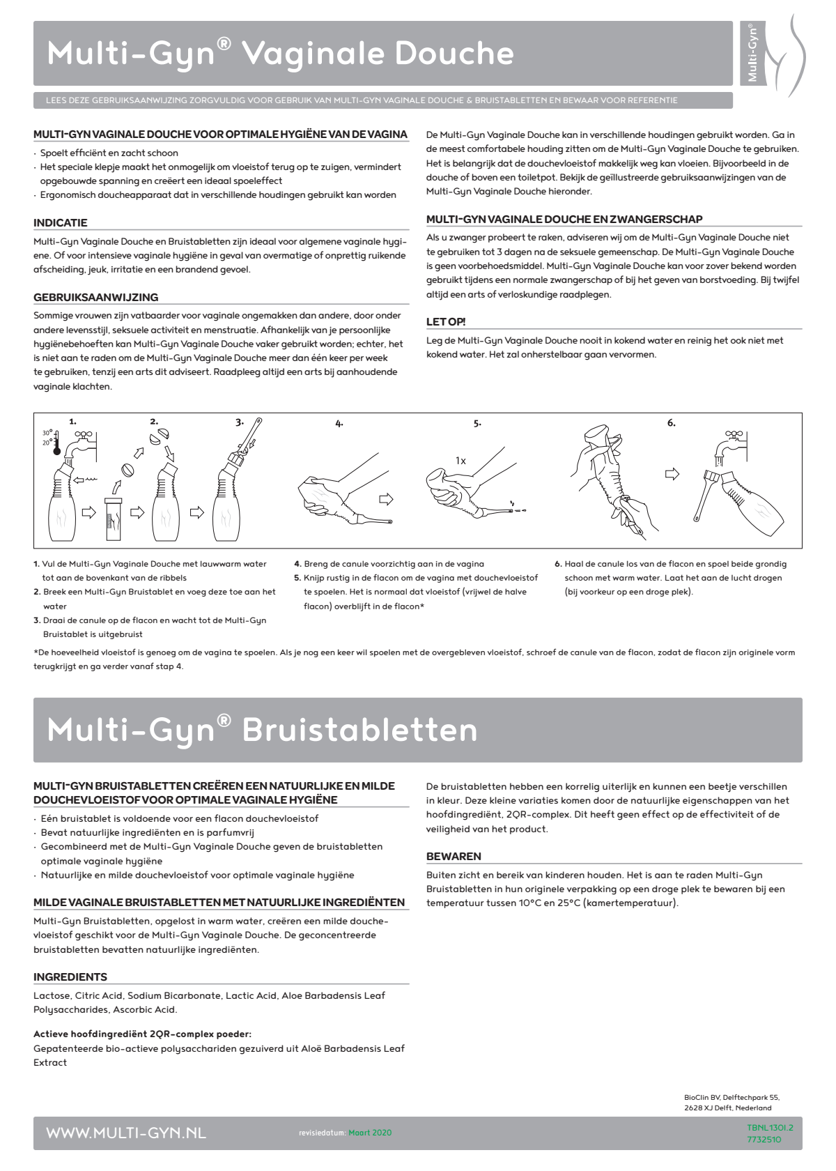Vaginale Douche & Bruistabletten afbeelding van document #1, instructions