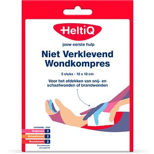 HeltiQ Niet Verklevend Wondkompres 5ST