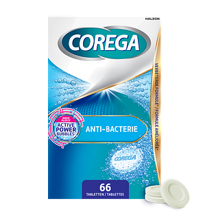 Corega Anti-bacterie Dagelijkse Reiniger Tabletten 66ST