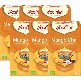 Yogi Tea Mango Chai Biologische Kruidenthee Multiverpakking 6x17ST
