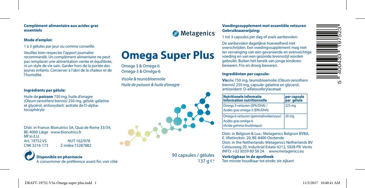 Omega Super Plus Capsules afbeelding van document #1, instructions