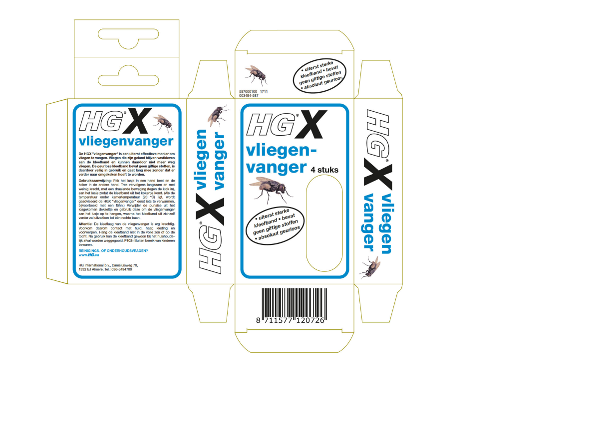 X Vliegenvanger afbeelding van document #1, label