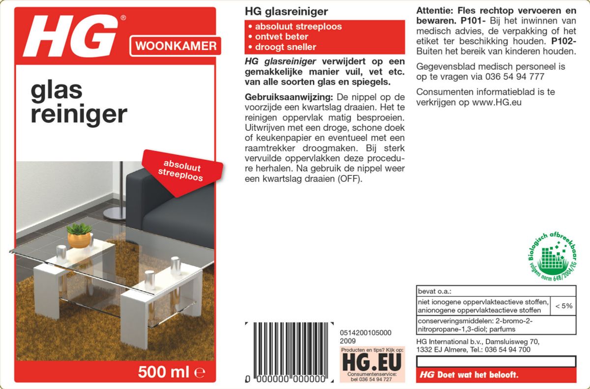 Glasreiniger afbeelding van document #1, label