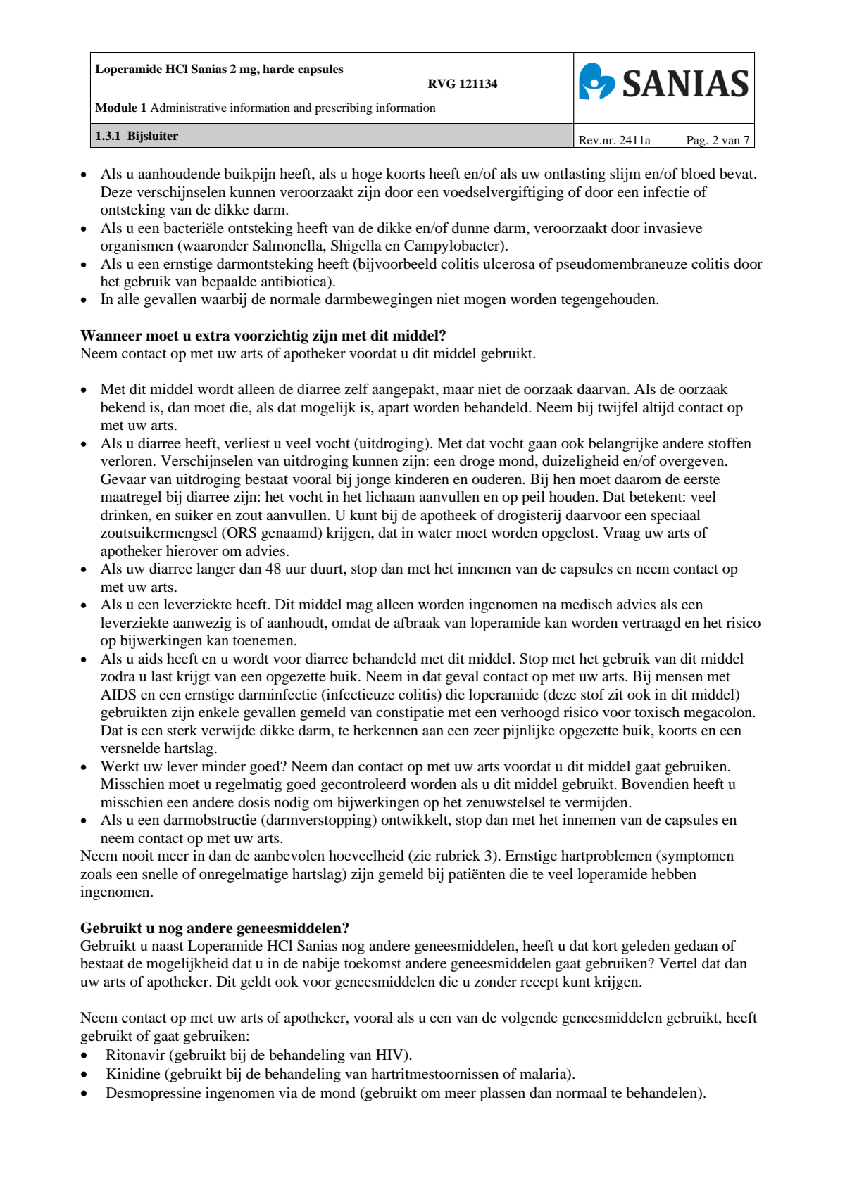 HCI Loperamide 2mg harde Capsules afbeelding van document #2, leaflet