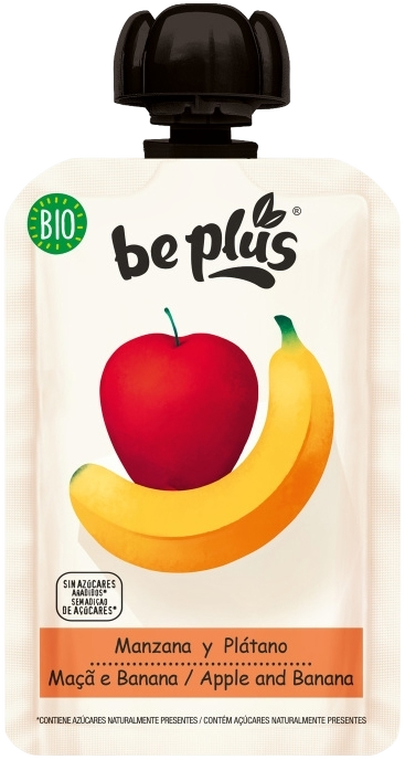 Be Plus Knijpfruit Apple & Banana afbeelding
