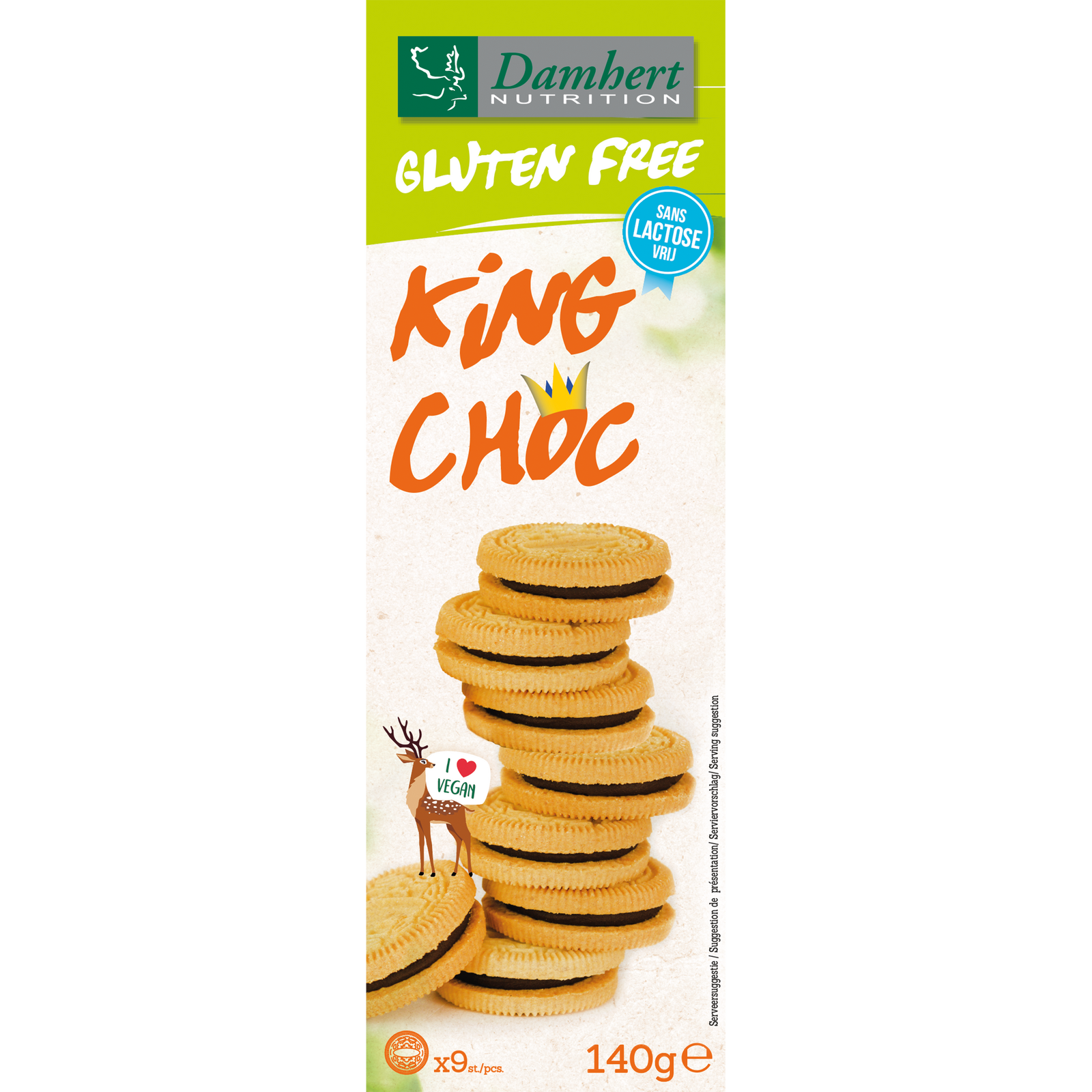 Damhert Gluten Free King Choc Koeken Lactose Free