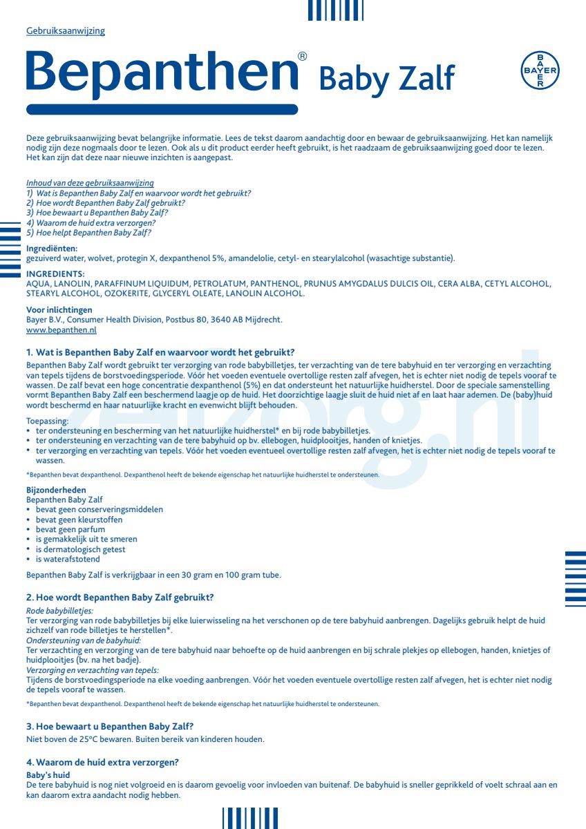 Baby Zalf afbeelding van document #1, instructions