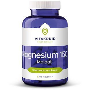 Vitakruid Magnesium 150 Malaat met Vitamine B6 (P-5-P) 180TB Vitakruid Magnesium 150 Malaat met Vitamine B6 (P-5-P) 180TB