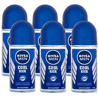 Nivea Men Cool Kick Roll-on Voordeelverpakking 6x50ML