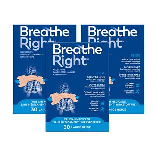 Breathe Right Neusstrips Normale Huid - Large 3x30ST