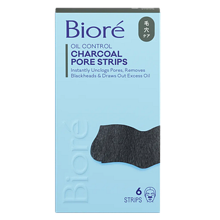 Biore Porie-strips Neus Houtskool Vette Huid 6ST